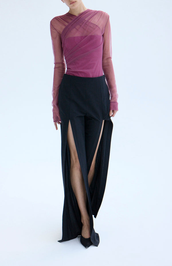 Nensi Dojaka RENEE TULLE GATHERED BODY In PEONY