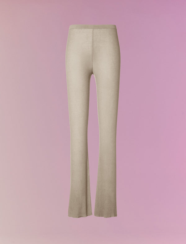 Nensi Dojaka SHEER KNIT PANTS In DOVE