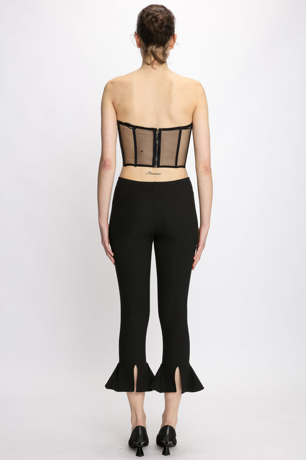Nensi Dojaka STRAPLESS CROPPED CORSET