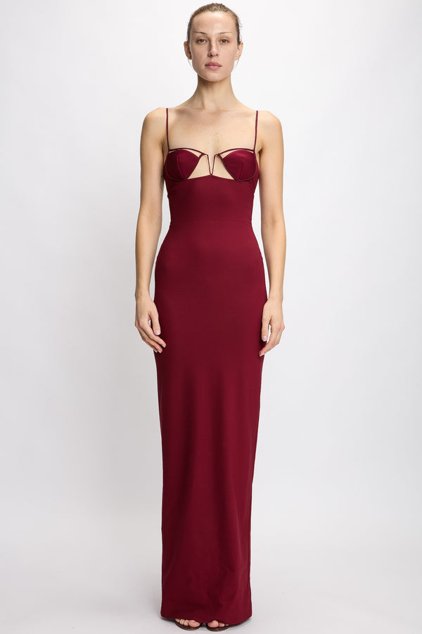nensi dojaka V-WIRE BRA MAXI DRESS