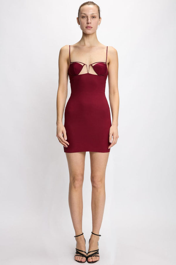 nensi dojaka V-WIRE BRA MINI DRESS