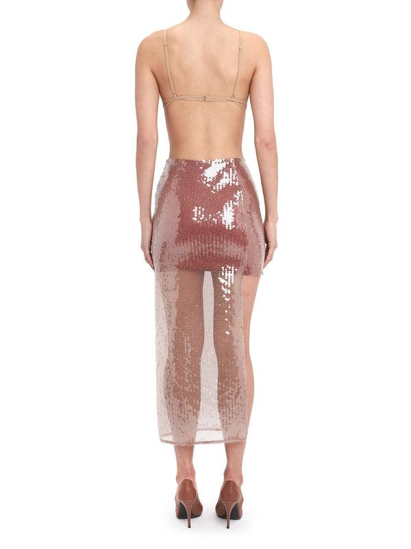 Nensi Dojaka VIOLA SEQUINED MIDI SKIRT