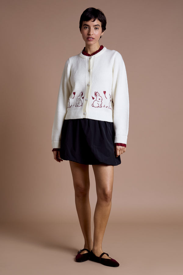 Neon Rose Dottie Bunny Cardigan