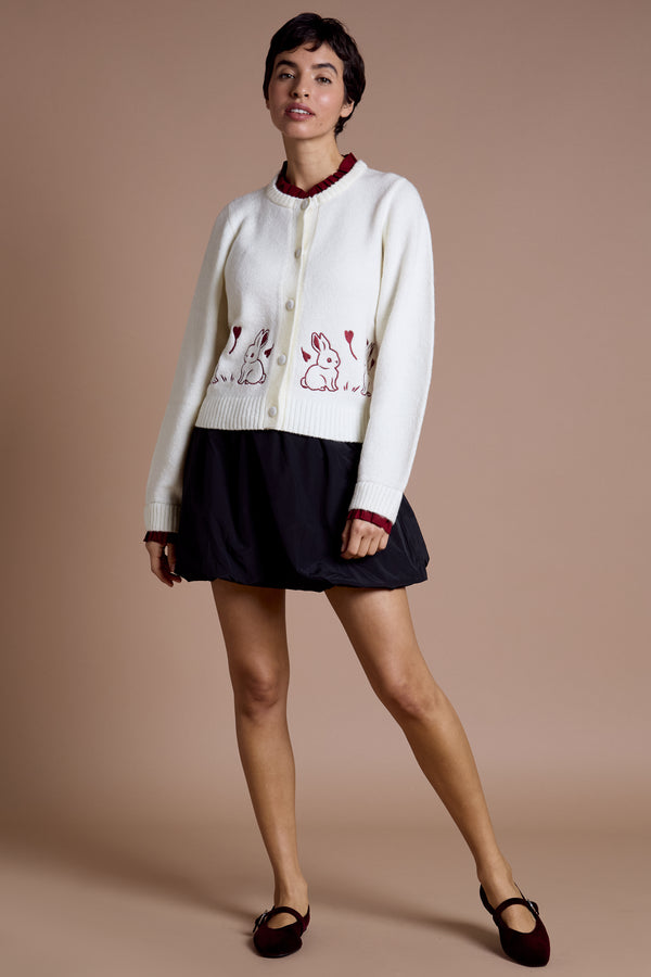 Neon Rose Dottie Bunny Cardigan