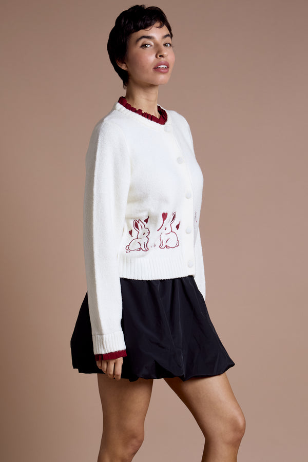 Neon Rose Dottie Bunny Cardigan