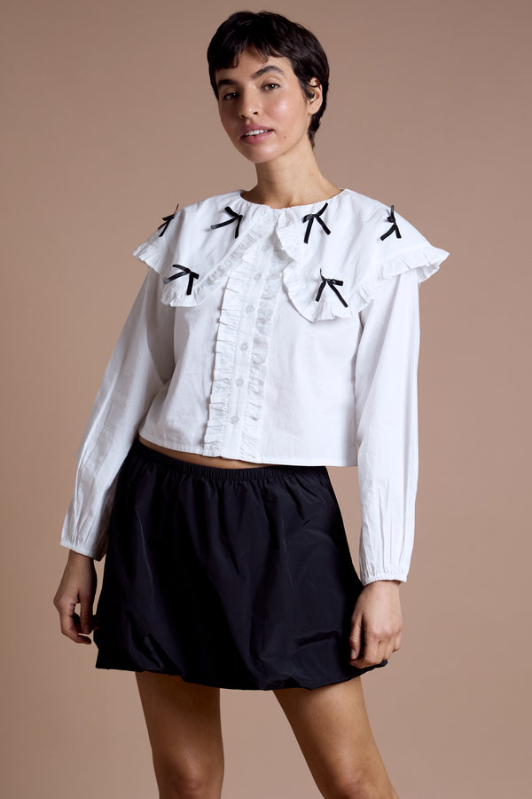 Neon Rose Eloise Bow Blouse