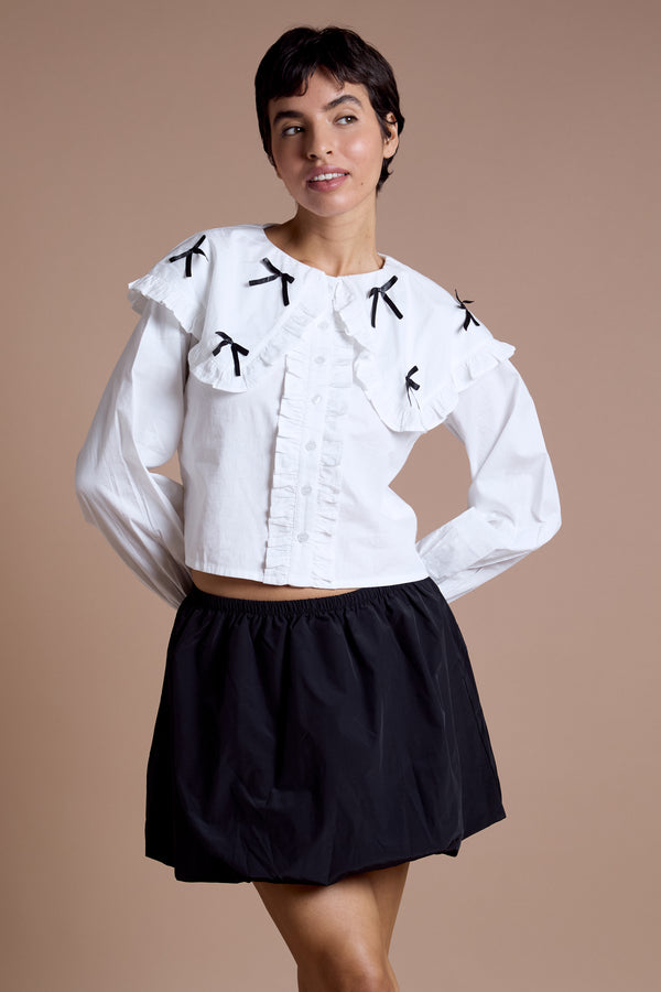 neon rose Eloise Bow Blouse