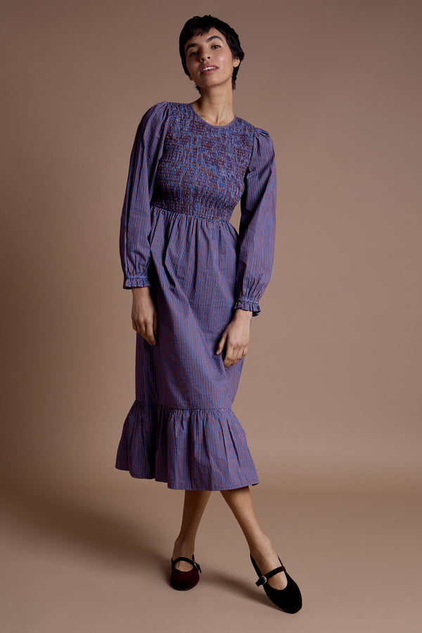 Neon Rose Maeve Shirred Midaxi Dress