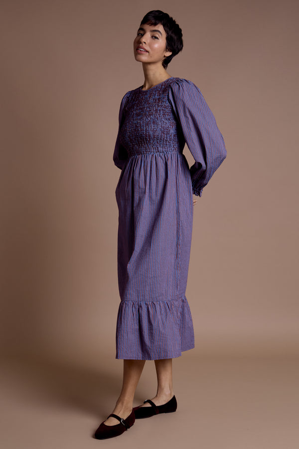 Neon Rose Maeve Shirred Midaxi Dress