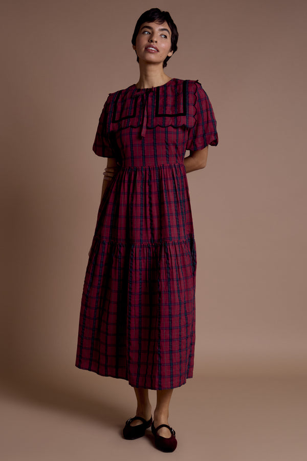 Neon Rose Opal Tiered Midaxi Dress