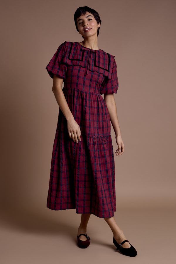 Neon Rose Opal Tiered Midaxi Dress