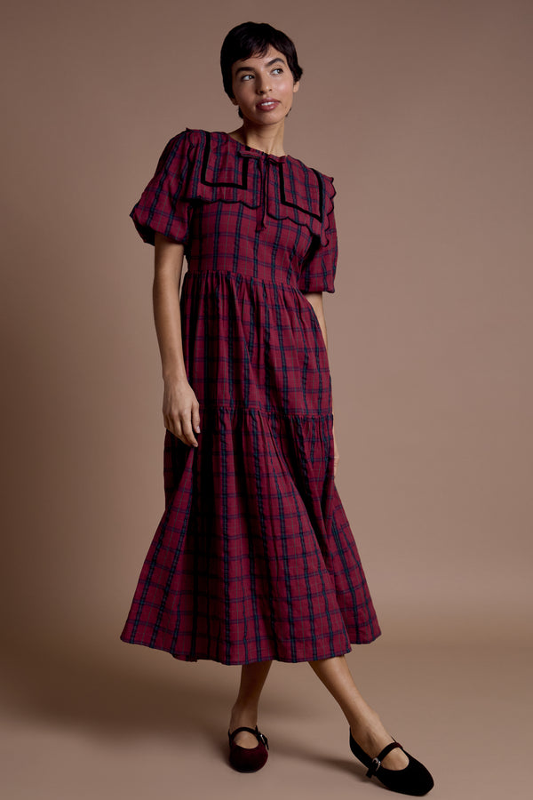 Neon Rose Opal Tiered Midaxi Dress