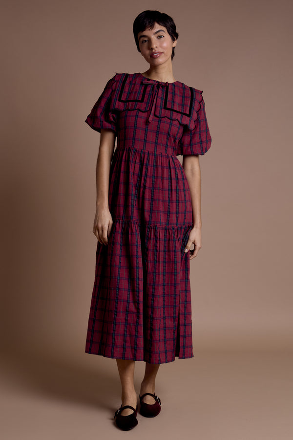 neon rose Opal Tiered Midaxi Dress