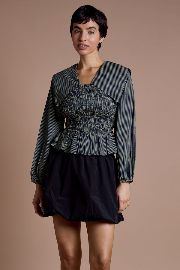 Neon Rose Romy Oversized Collar Blouse