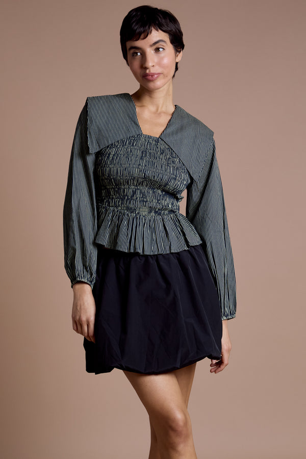 neon rose Romy Oversized Collar Blouse