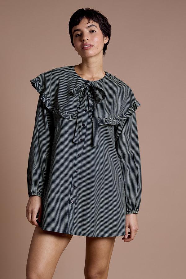 Neon Rose Sylvie Oversized Collar Dress