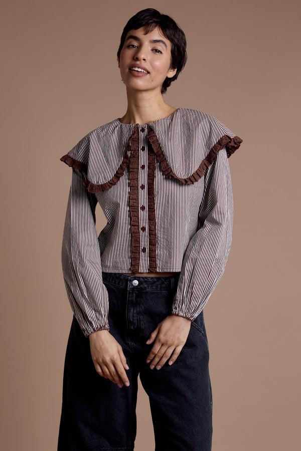 Neon Rose Willa Collar Blouse