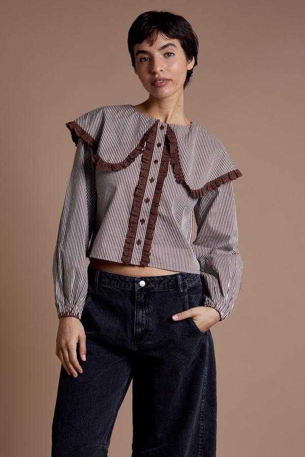 neon rose Willa Collar Blouse