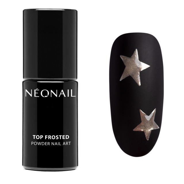 neonail Gel Polish UV 7 2 ml - TOP FROSTED POWDER NAIL ART