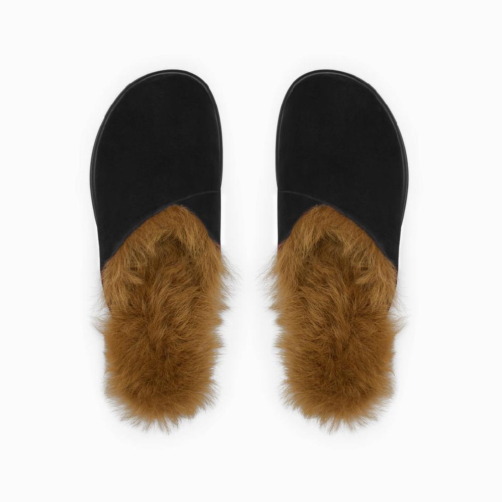 Neous ATIK SHEARLING Leather Mules BLACK