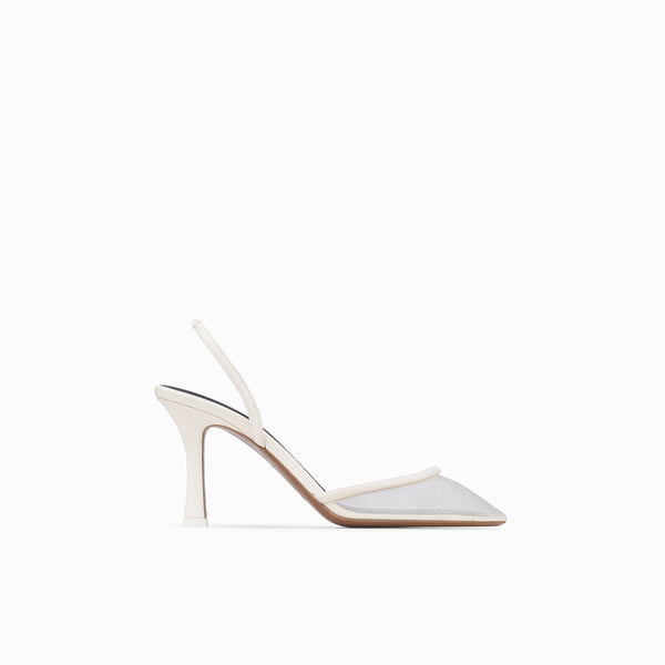 neous Baten Mesh Womens Slingback Pumps Cream