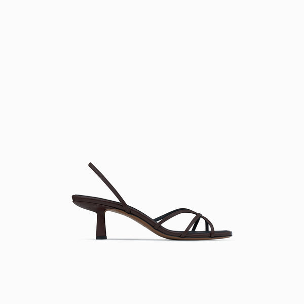 neous Ibor Women's Leather Heels Dark chocolate