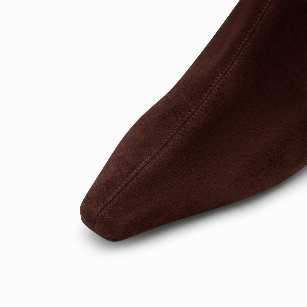 Neous IDRA Stretch Suede Boot DARK CHOCOLATE