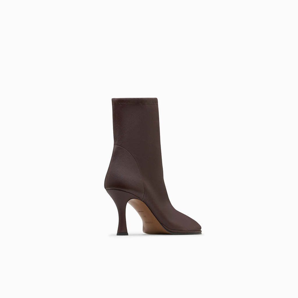 Neous NEOUS LEA Stretch Leather Boot Dark Chocolate