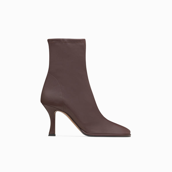 neous NEOUS LEA Stretch Leather Boot Dark Chocolate