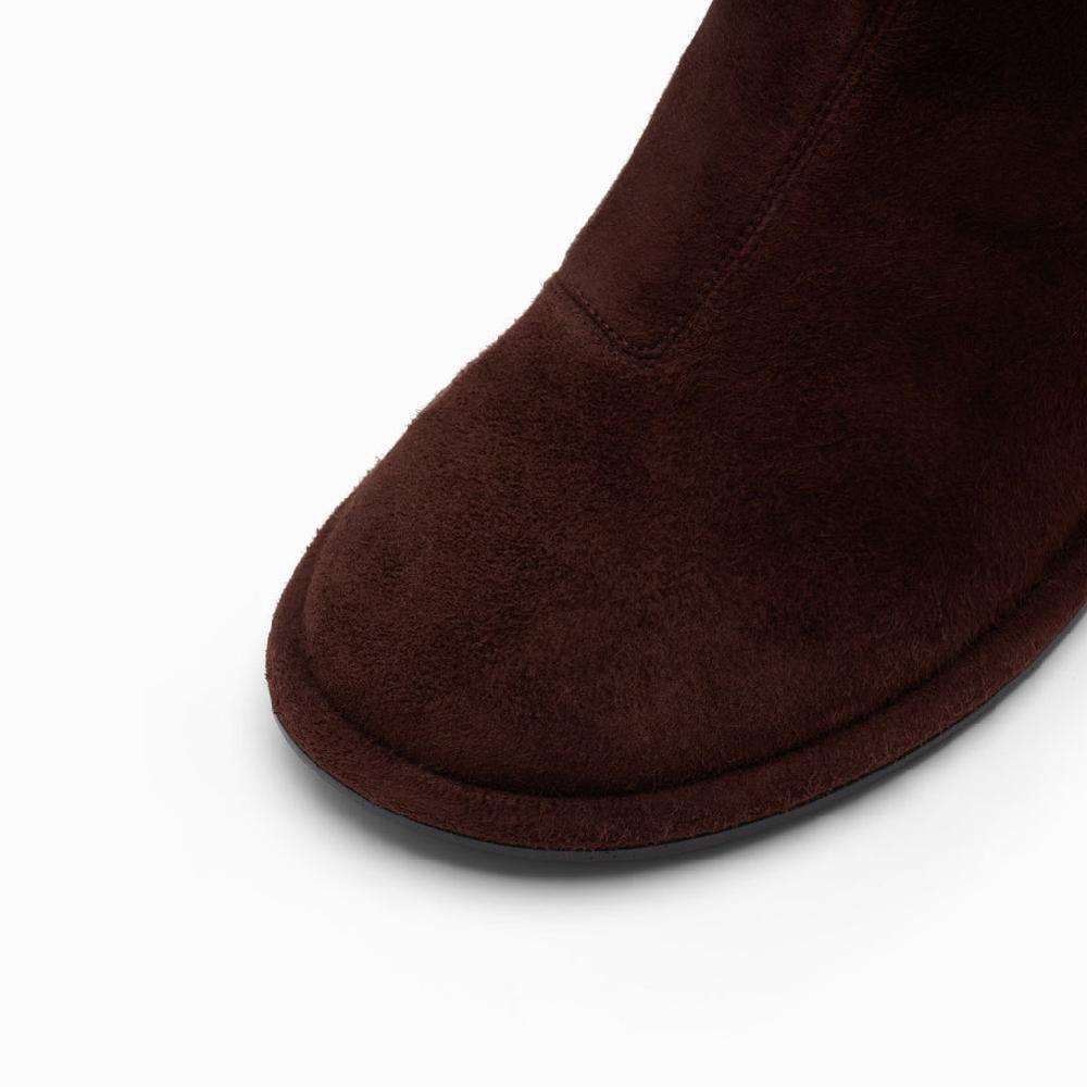 Neous LEA |Stretch Suede Boot DARK CHOCOLATE
