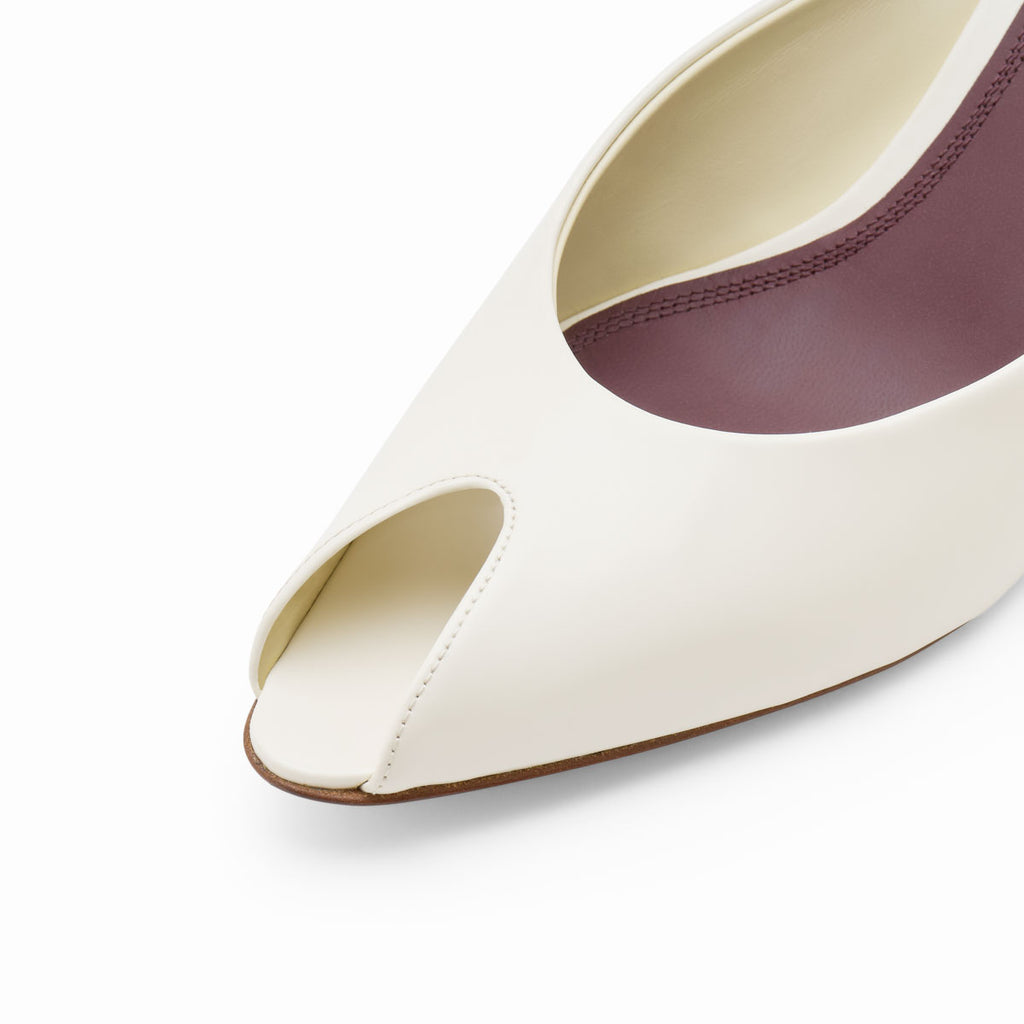 Neous NAIAD Womens Peep Toe Mules CREAM