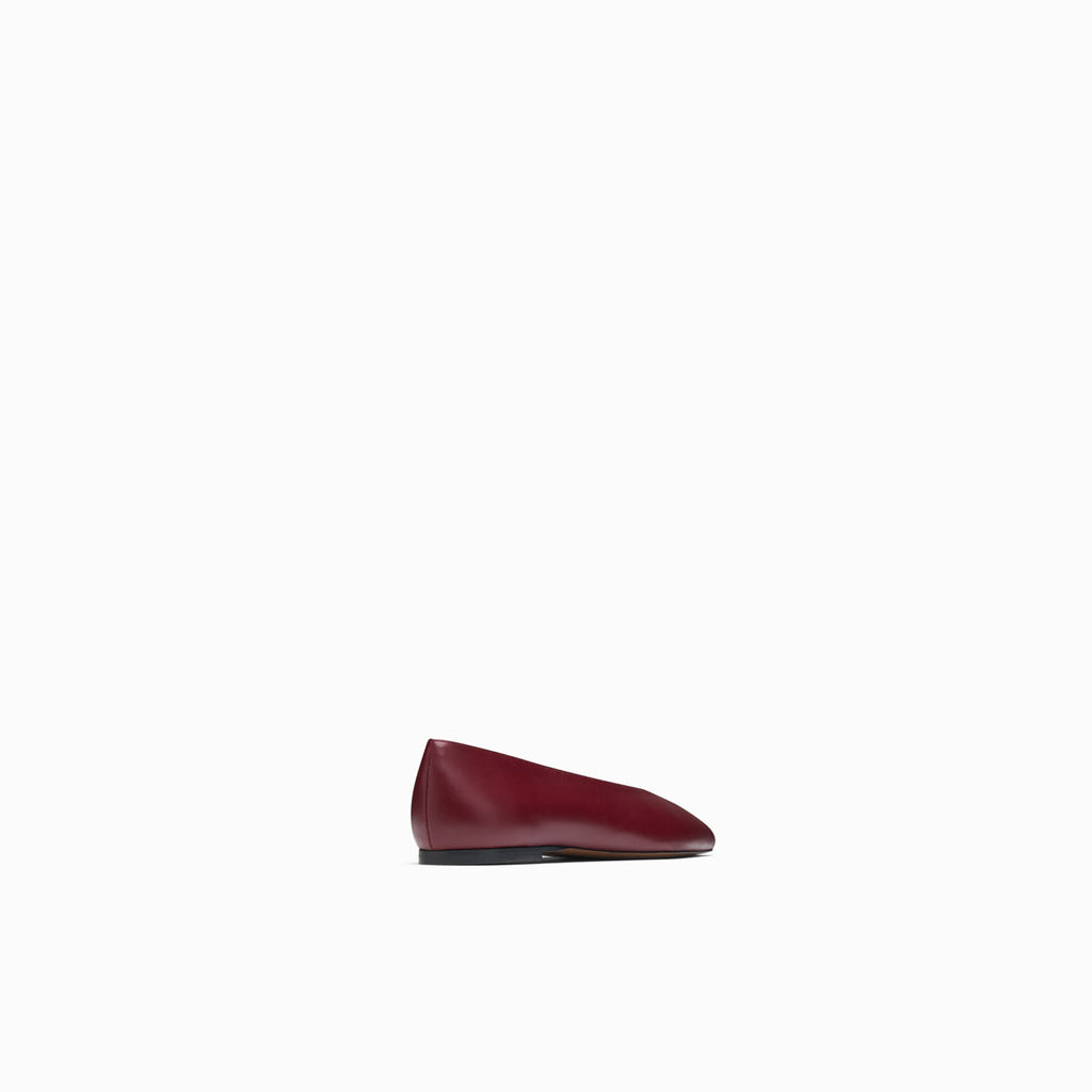 Neous NEOUS BEID Leather Flat BURGUNDY