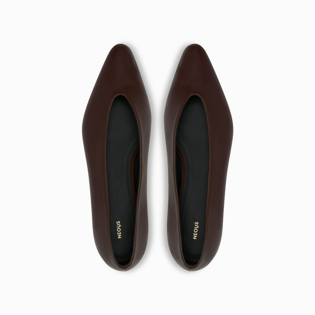 Neous NEOUS BEID Leather Flats DARK CHOCOLATE