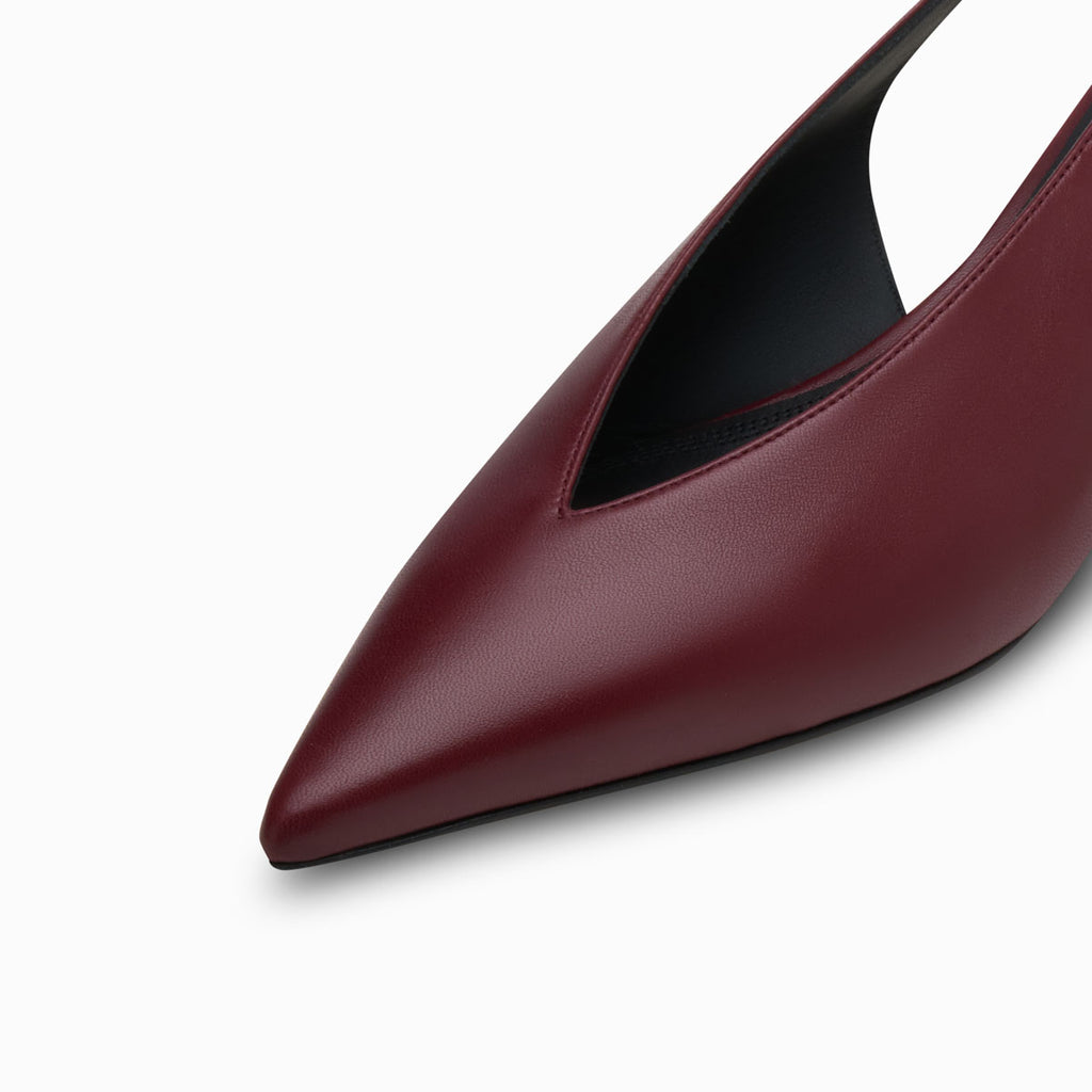 Neous NEOUS DISKE Slingback Pumps BURGUNDY