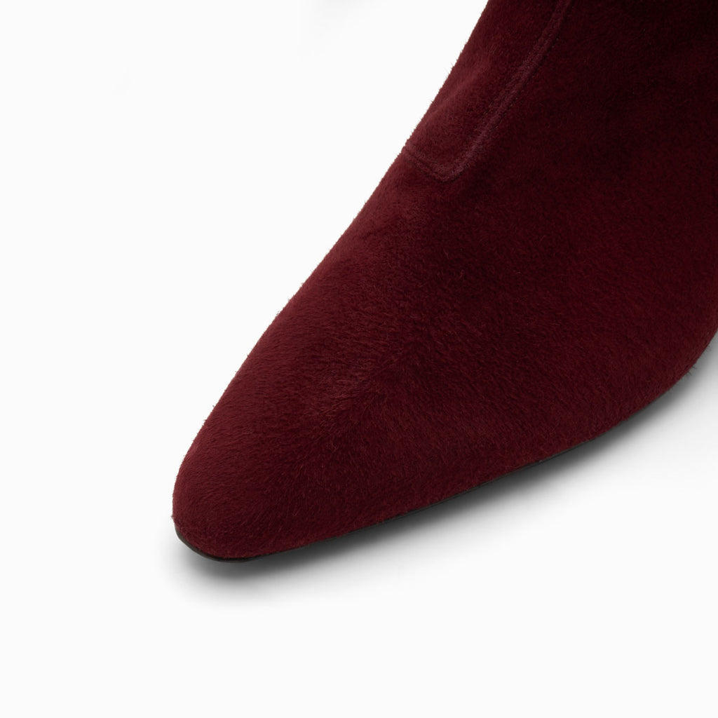 neous NEOUS KORA Stretch Suede Boot BURGUNDY