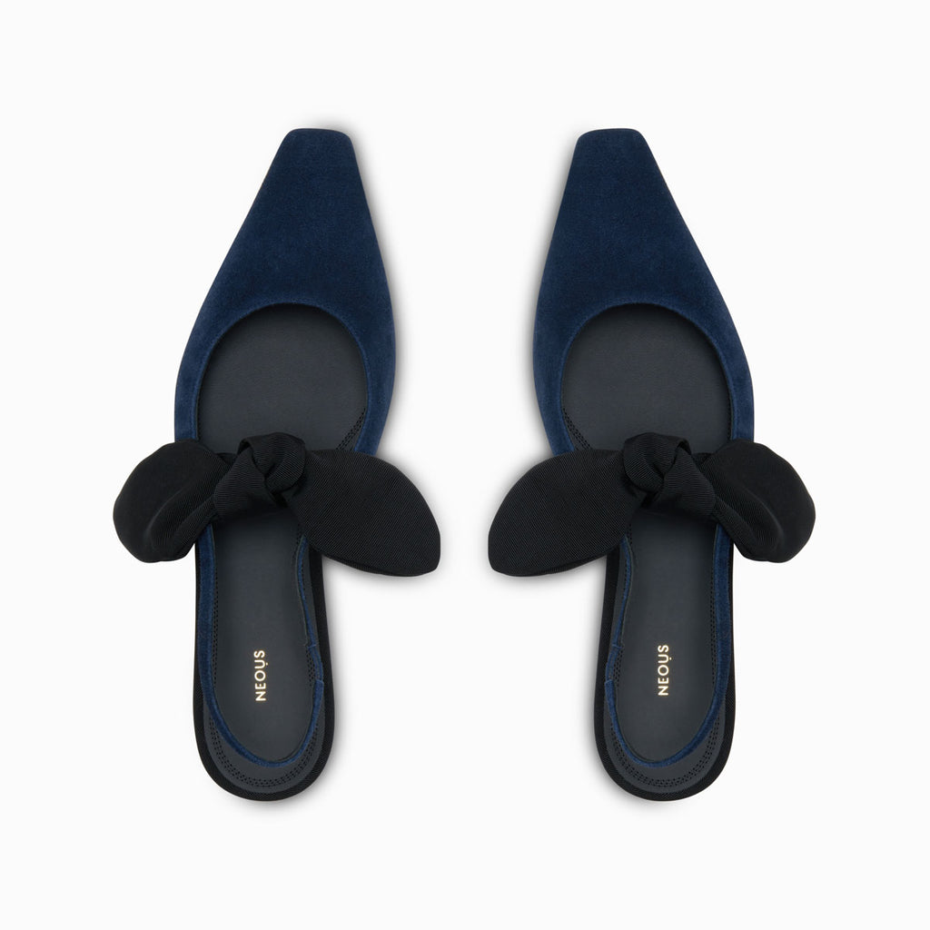 Neous NEOUS Uba Slingback Flat NAVY/ BLACK