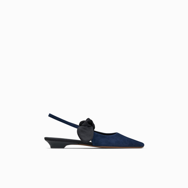 neous NEOUS Uba Slingback Flat NAVY/ BLACK
