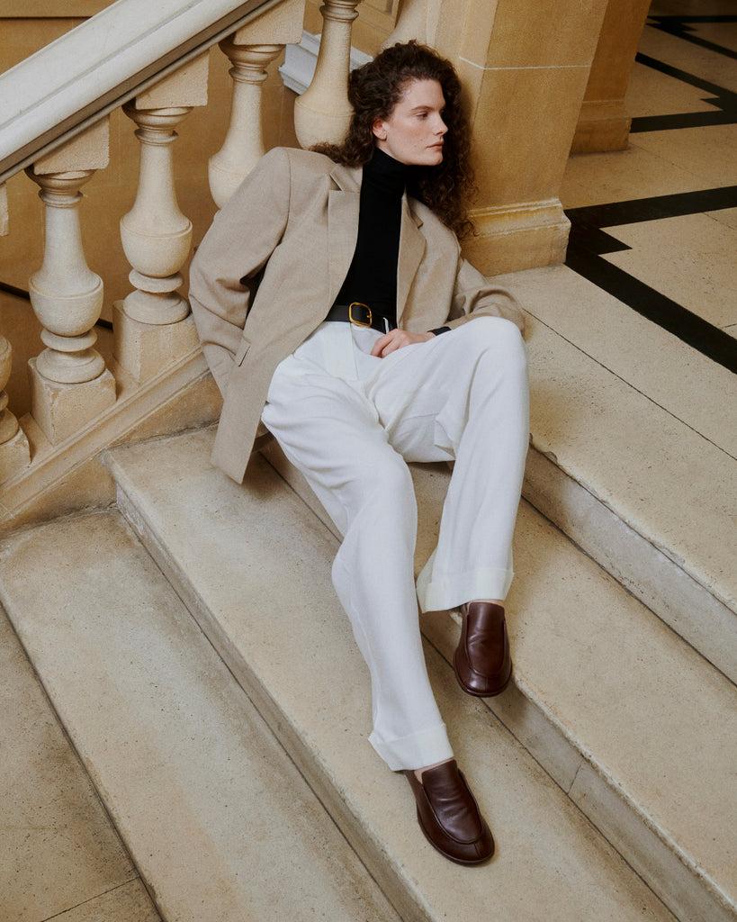 Neous NEOUS Polaris Flat Leather Loafer Dark Chocolate