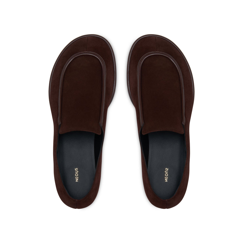 Neous NEOUS POLARIS Flat Suede Loafer DARK CHOCOLATE