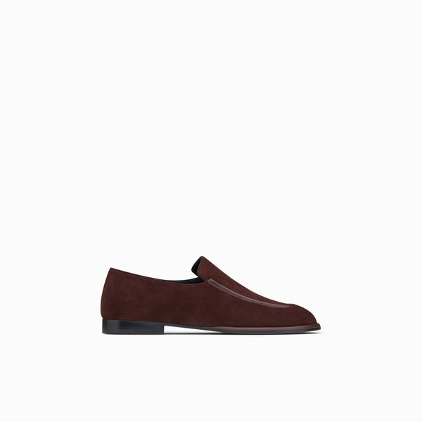 neous NEOUS POLARIS Flat Suede Loafer DARK CHOCOLATE
