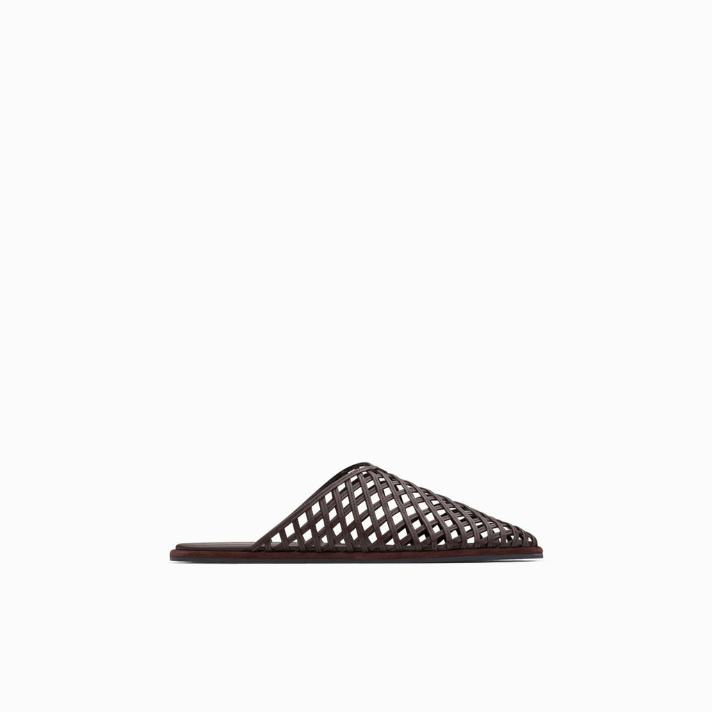 Neous Women's Atik Woven Mules Dark Chocolate