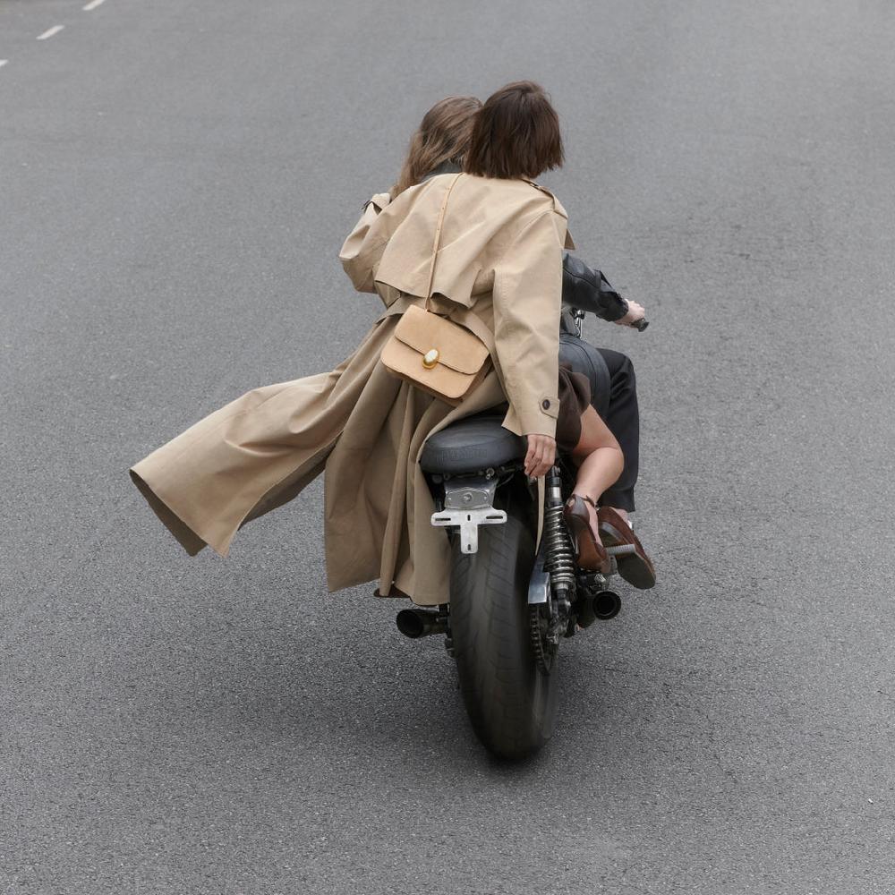 Neous Phoenix Calf Leather Suede Crossbody Bag | NEOUS Bags Sand