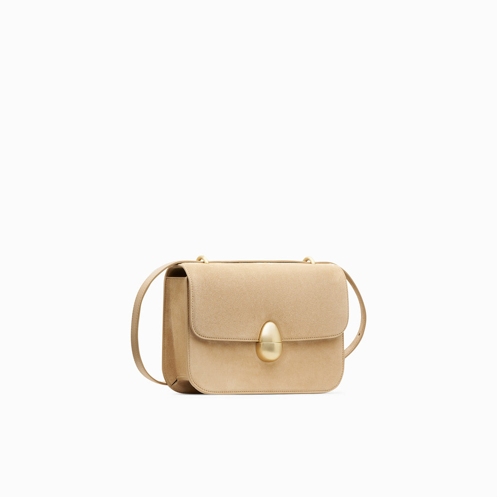 Neous Phoenix Calf Leather Suede Crossbody Bag | NEOUS Bags Sand