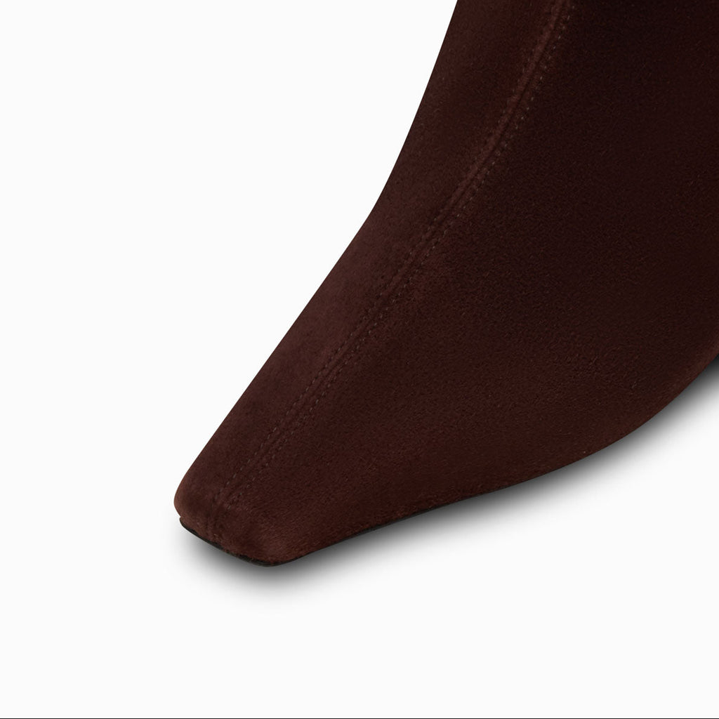Neous RAN UNDERKNEE Stretch Suede Boot DARK CHOCOLATE