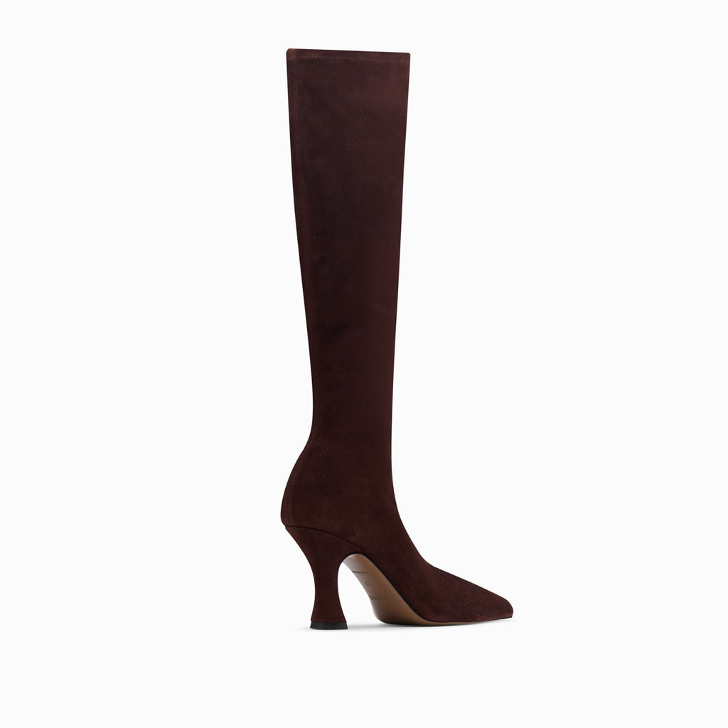 Neous RAN UNDERKNEE Stretch Suede Boot DARK CHOCOLATE