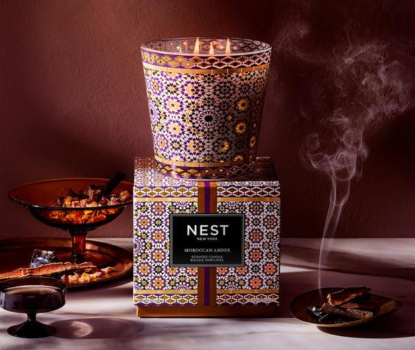 Nest Fragrances Moroccan Amber Decorative 3-Wick Candle | The Official Home Of NEST NEW YORK