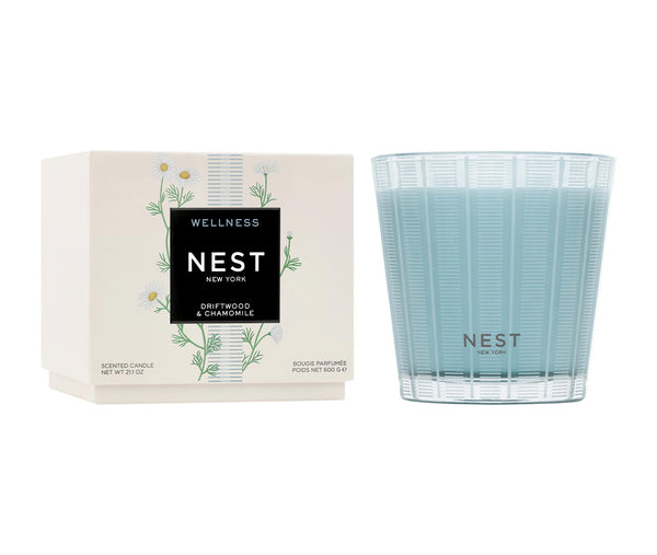 nest fragrances Driftwood & Chamomile 3-Wick Candle