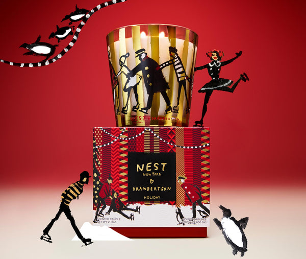 Nest Fragrances NEST NEW YORK X Drawbertson Holiday 3-Wick Candle | The Official Home Of NEST NEW YORK