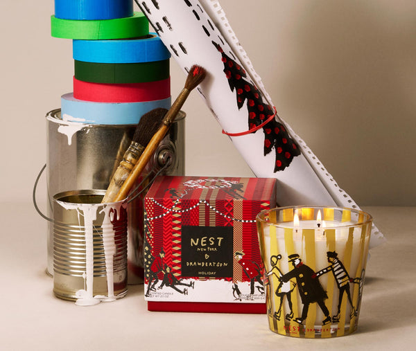 Nest Fragrances NEST NEW YORK X Drawbertson Holiday 3-Wick Candle | The Official Home Of NEST NEW YORK