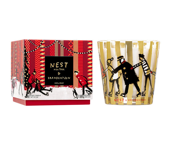 nest fragrances NEST NEW YORK x Drawbertson Holiday 3-Wick Candle | The Official Home of NEST NEW YORK